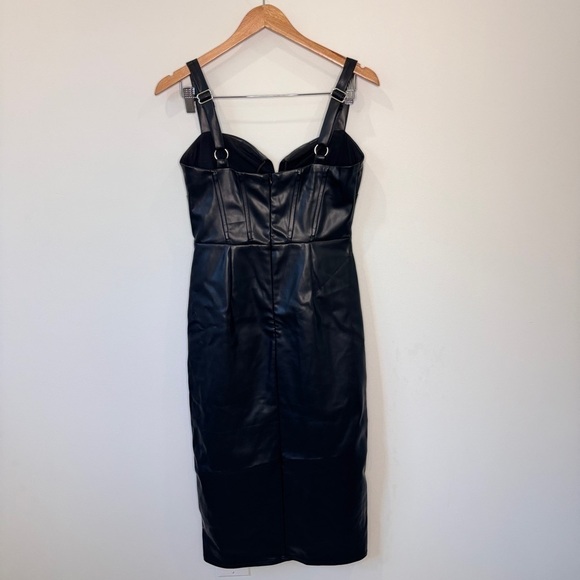 Revolve x Remi Black Faux Leather Gwen Dress (S) - Picture 5 of 12